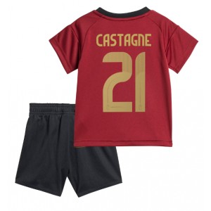 Fotbalové Dres Belgie Timothy Castagne #21 Dětské Domácí Oblečení ME 2024 Krátký Rukáv (+ trenýrky)